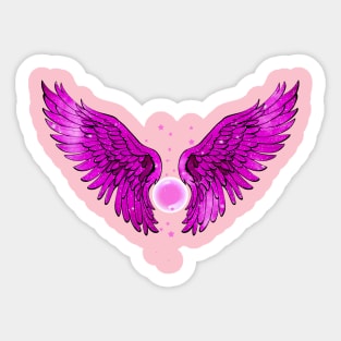 New year Pink Angel Sticker